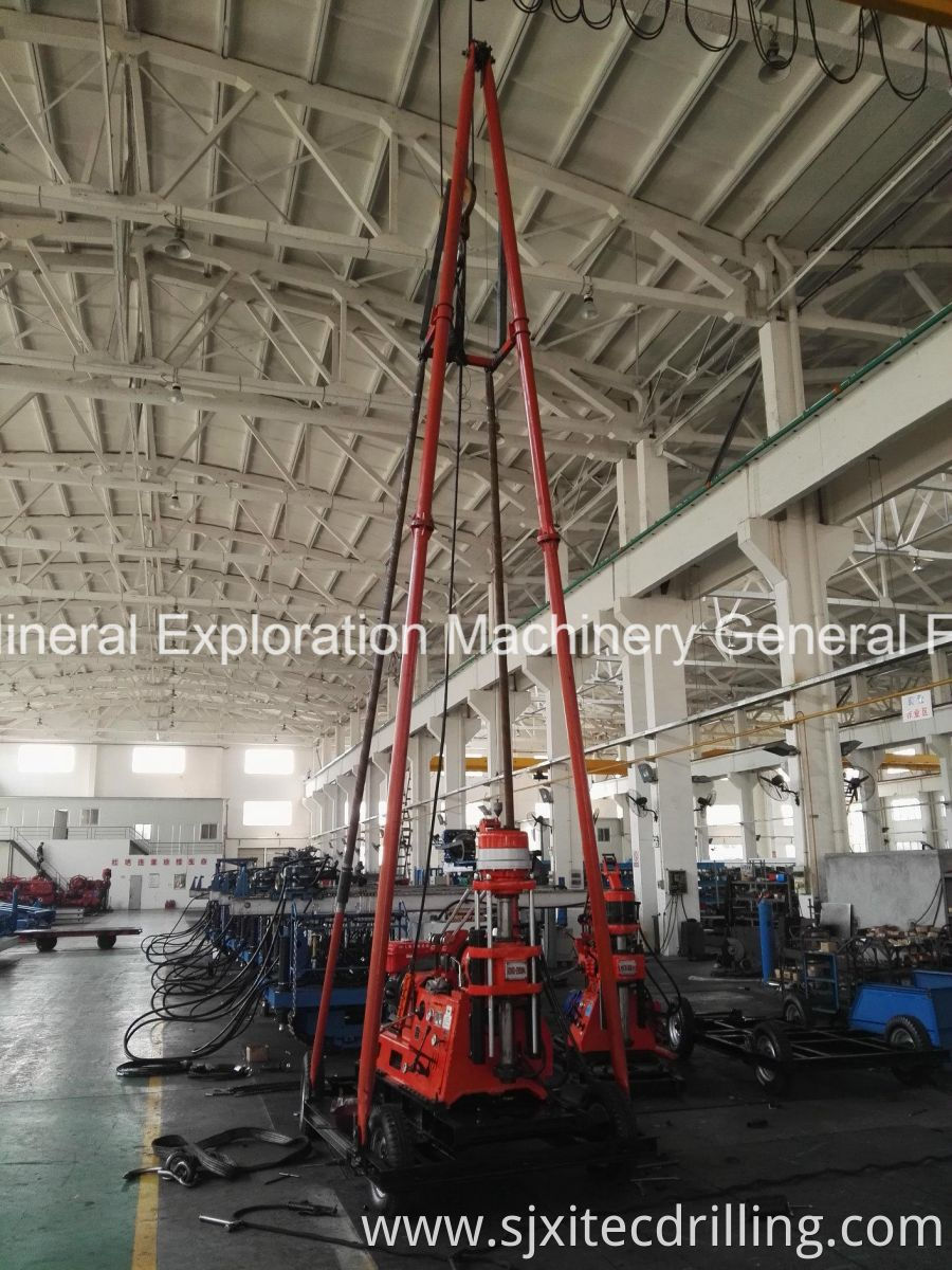 Gyq 200a Exploration Drilling Rig Soil Investigation Drilling Machine Hydraulic Chuck Light Weight 3
